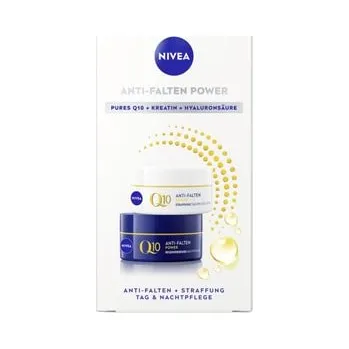Pleťový krém NIVEA Q10 proti vráskám power denní péče SPF15 a noční péče Sada péče o pleť