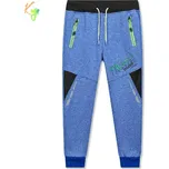 Teplé softshellové tepláky chlapecké Kugo GK8639 modré