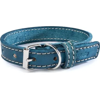 Obojek pro psa Kožený obojek Tamer tyrkysový Obvod: 25 - 35 cm, Šířka: 3 cm