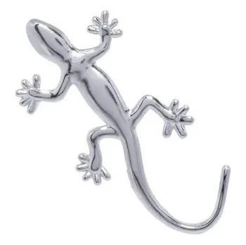 Samolepicí dekorace na vozidlo 3D Chromová samolepka - Ještěrka Barva: Stříbrná