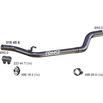 Výfukový systém Výfuková trubka ERNST 315456