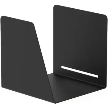 police Nástěnná kovová police na knihy / zarážka Lahti Černá