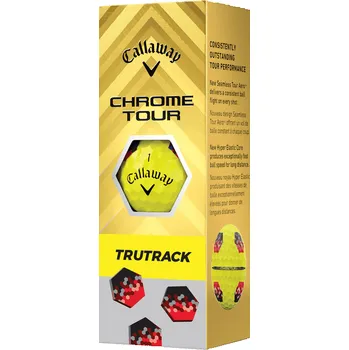 Golfový míček Callaway Chrome Tour TruTrack (3pcs), Yellow