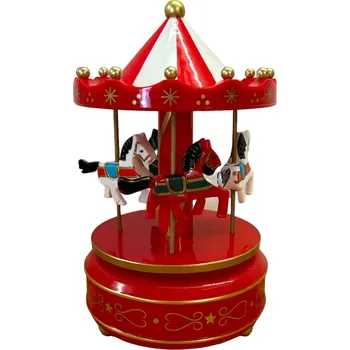 Žertovný předmět Appetitissime - Hrací kolotoč s koníky - červený