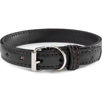 Obojek pro psa Kožený obojek Tamer černý Obvod: 25 - 35 cm, Šířka: 2,5 cm