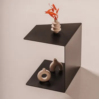 Konferenční stolek Kovový odkládací stolek Milano Černá