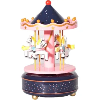 Žertovný předmět Hrací kolotoč s koníky - modro-růžový