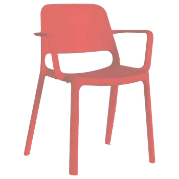 Jídelní židle Plastová židle Duke s područkami Červená