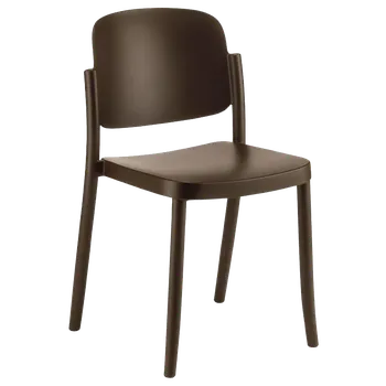 Jídelní židle Plastová židle Plaza Hnědá