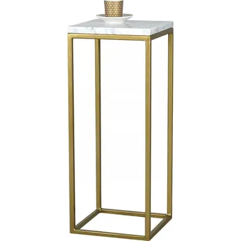 Konferenční stolek Zlatý odkládací stolek Lima s italským mramorem