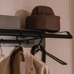 Kovové designové ramínko Gent - sada 3 ks Černá