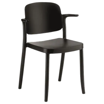 Jídelní židle Plastová židle s područkami Hnědá