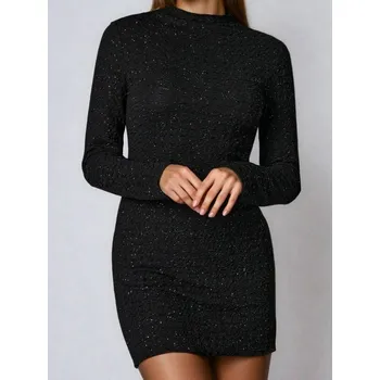 Dámské šaty Sinsay - Mini šaty s leskem - černá - 932EY-99X - 932EY-99X-XS