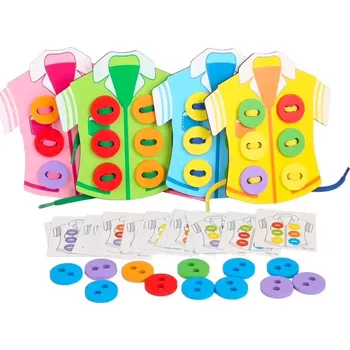 Výuková hračka Interaktivní hra po děti - Přišívání knoflíků