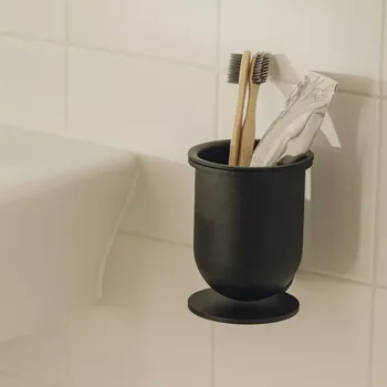 Držák na kartáček Kovový nástěnný držák kartáčků Dublin Černá