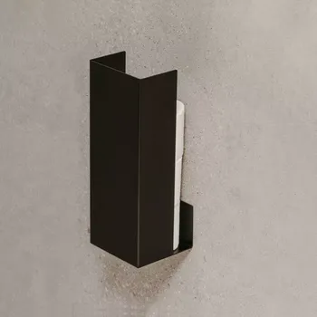 Kovový držák na toaletní papír Amsterdam černá L