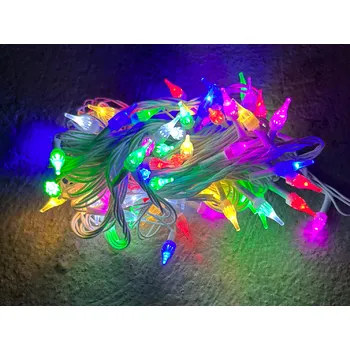 Vánoce Vnitřní vánoční led osvětlení s programy - 80 LED (bílý kabel) Osvětlení: Barevná