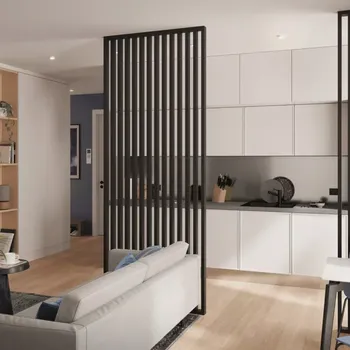 Paraván Lamely3D 59 x 180 cm černá mat