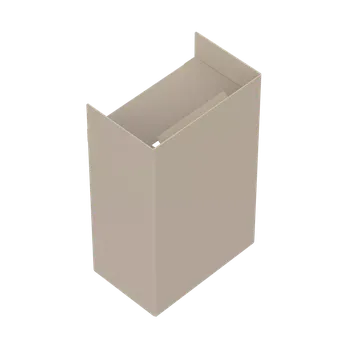 Odpadkový koš Nástěnný kovový odpadkový koš Riga pískově šedý S