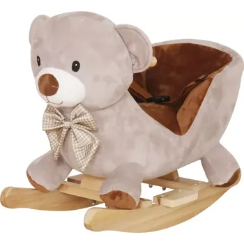 Dětské vozidlo Houpací křesílko Medvídek s mašlí béžový