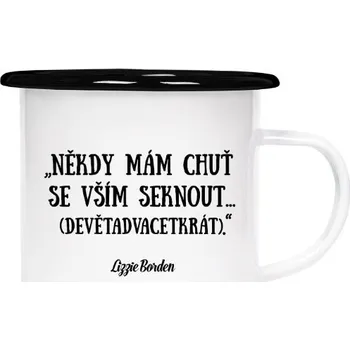 Pánská móda Plecháček - smaltový lem s potiskem Lizzie