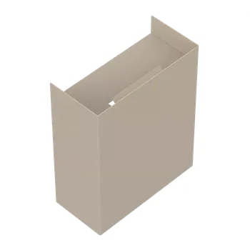 Odpadkový koš Nástěnný kovový odpadkový koš Riga pískově šedý M