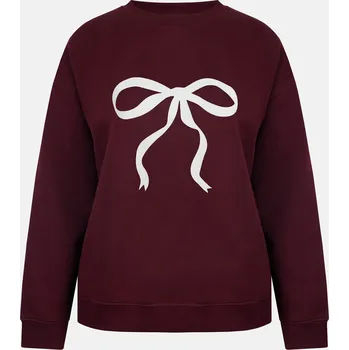 Dámská mikina Mikina Miso Burgundy Bow 1183320 8 (XS)