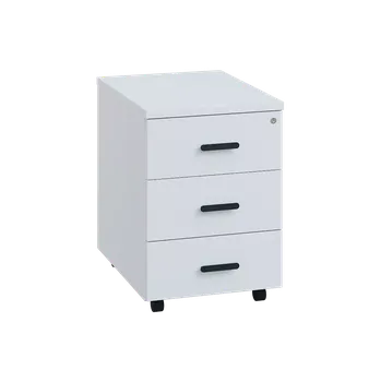 Zásuvkový kontejner LKC 2 - 00 kontejner pojízdný, 3-zásuvkový, deska 25 mm, centrální zámek, bílá