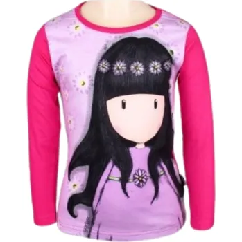 Dívčí tričko Setino Dívčí tričko SANTORO LONDON dlouhý rukáv růžové Barva: Růžová, Velikost: 116