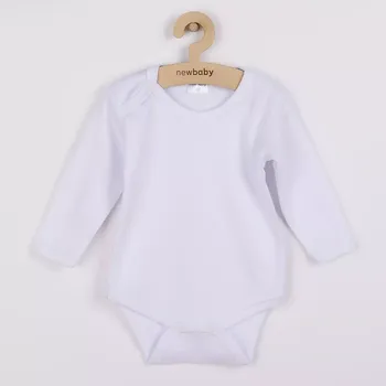 Kojenecký body dětské body s dlouhým rukávem new baby – bílé