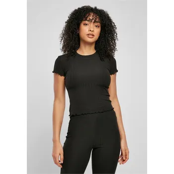 Dámské tričko Ladies Short Rib Tee - black XS