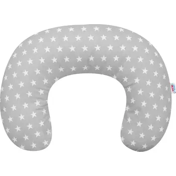 kojicí polštář new baby hvězdičky šedý