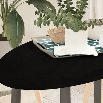 Konferenční stolek Stolová deska, hnědá, 100x50x4 cm, masivní dubové dřevo, oválná