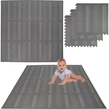 Humbi pěnová puzzle podložka 9 ks, šedá, 180 × 180 × 1 cm