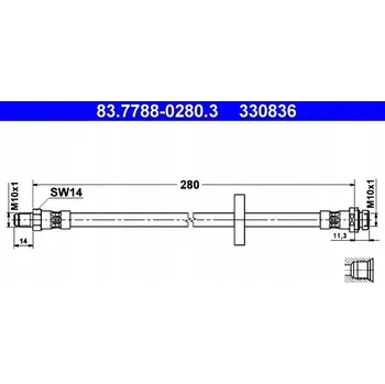 Brzdová hadice ATE 83.7788-0280.3 Brzdová hadice, flexibilní