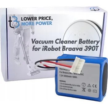 Baterie Akumulátor pro iRobot Braava 390T Mint 5200C 2500 mAh 7,2V Ni-Mh