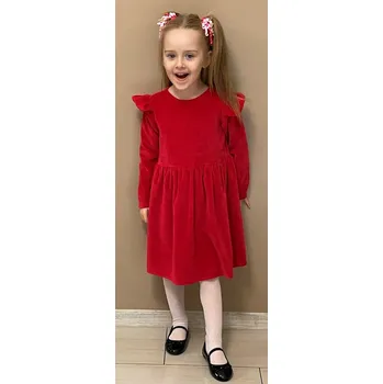 Dámské šaty Šaty velurové červené dámské 122