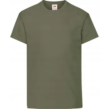 Fruit of the Loom dětské tričko zelené bavlna velikost 164