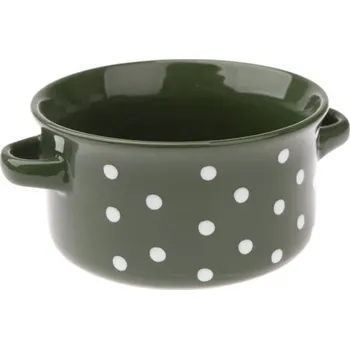 Casa de Engel Keramická miska zelená s puntíky 560 ml