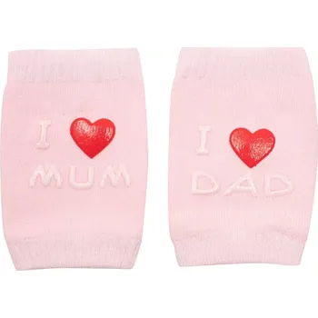 Dětské nákoleníky s ABS I love mum & dad – růžové