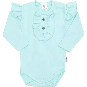 Kojenecký body Dětské body New Baby Stripes ledově modré