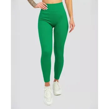 Dámské legíny KLOMIO Dámské fitness legíny vroubkované zelené, zelená