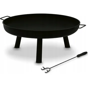 Okrągłe ocelové ohniště do zahrady, černé