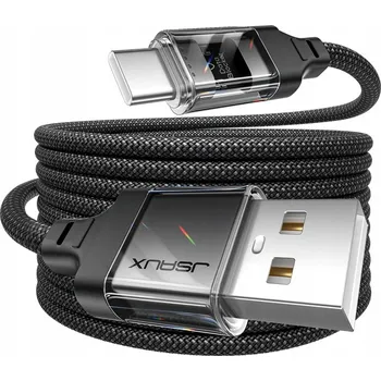 Datový kabel Průhledný datový blokátor Data Blocker Kabel JSAUX USB-C na USB-A 2m