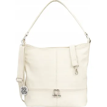 Kabelka Kaletnik kabelka z pravé lícové kůže béžová