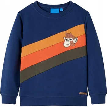 Chlapecká mikina DĚTSKÁ MIKINA TMAVĚ MODRÁ VELIKOST 104