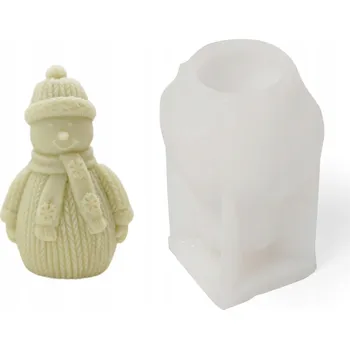 Výroba svíčky Silikonová forma na svíčky – Sněhulák, 97 x 62 mm