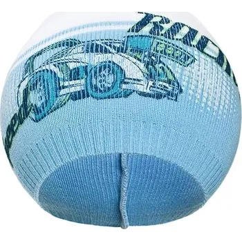 Kojenecká čepice dětská podzimní čepička new baby racing světle modrá 110 (4–5 let)