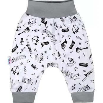 Dupačky kojenecké bavlněné polodupačky new baby music 62 (3–6 měsíců)