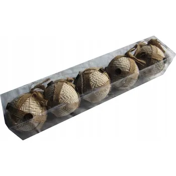 Vánoční dekorace Vánoční Baňky nerozbitné PLÁTĚNÉ 8cm, 5 ks